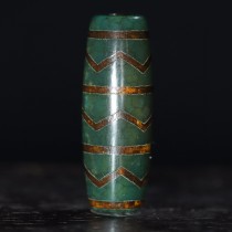 Tibetan green agate water pattern dzi beads accessories diy bracelet necklace pendant separated beads bracelet bracelet Buddha beads with beads