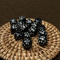 High oil patina old type black and white red flesh gypsophila dzi beads loose bead bracelet bracelet Buddhist bead necklace accessories bead string