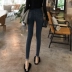 Cao eo giảm béo lông cừu chặt chẽ quần jean nữ mùa thu và quần áo mùa đông sinh viên mới retro giản dị chân bút chì quần dài quần áo thời trang nữ Quần jean