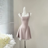 Весенний летний корсет, розовая юбка, платье без рукавов, французский стиль, эффект подтяжки, А-силуэт, яркий броский стиль, изысканный стиль