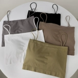 Короткое базовое нижнее белье, вставки в бюстгальтер, белая майка топ, для маленькой груди, женский стиль, красивая спина