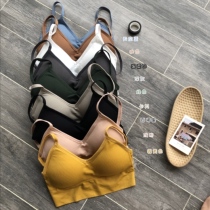 U-shaped back camisole Vest Women summer 2021 new sports underwear gathered without steel ring bra one-piece bra