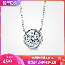 T400 moissanite necklace 2021 new female sterling silver pendant light luxury niche diy choker birthday gift