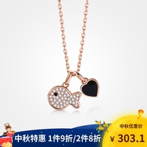 T400 agate necklace female sterling silver choker tide Net red light luxury niche design ins simple birthday gift