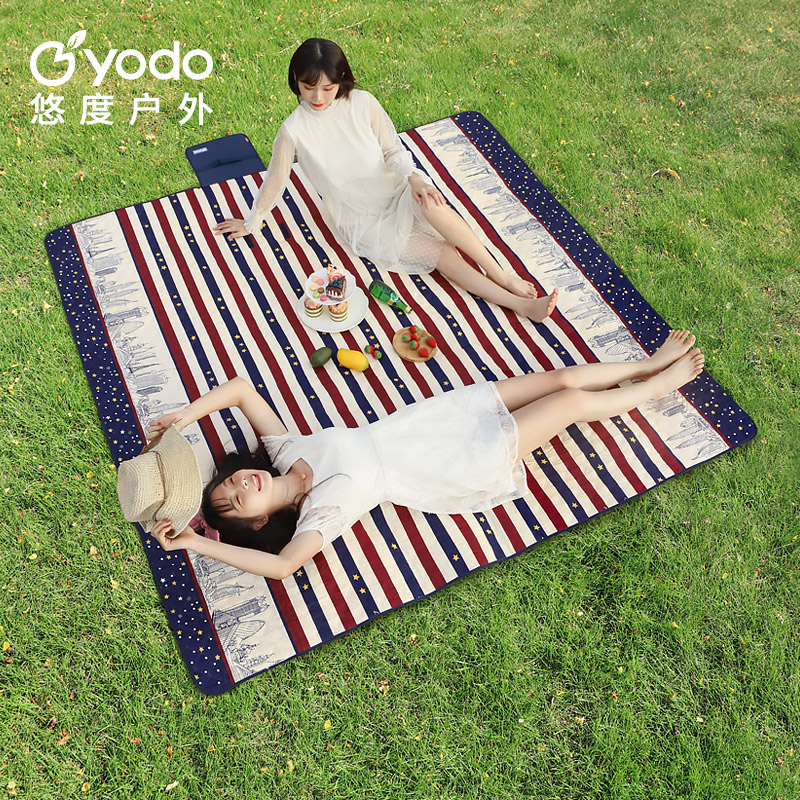 Youde outdoor picnic mat ins wind thickened ultrasonic moisture resistant mat tent beach cookout portable spring trip floor mat