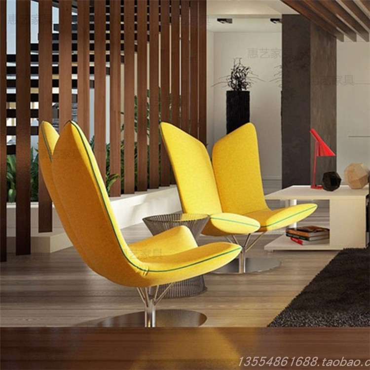Angel Angel Shaped Lounge Ghế Nhà thiết kế Bắc Âu Câu lạc bộ Khách sạn sáng tạo Trang trí lắp ráp mềm Phim và nội thất TV ghế đẩu
