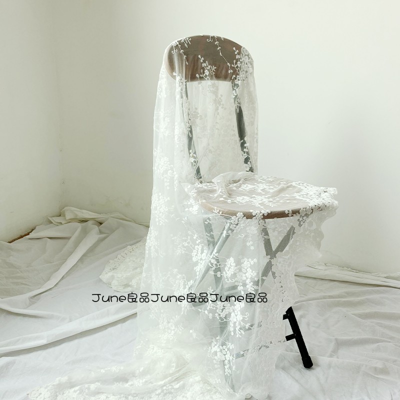 Lace tablecloth ins French stitching lace yarn hollow large tablecloth simple white embroidered coffee table tablecloth table mat