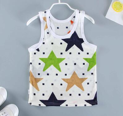 mắt lưới sợi băng lụa đầu cậu bé trẻ em vest nam mỏng dòng bé cross-bar vest trong xia cậu bé lớn rỗng.