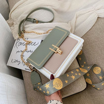 Hong Kong Small Fresh Pack Bag Women Tide 100 Hitch Width Shoulder Strap Skew Satchel Fashion Pet Hit single shoulder small square bag