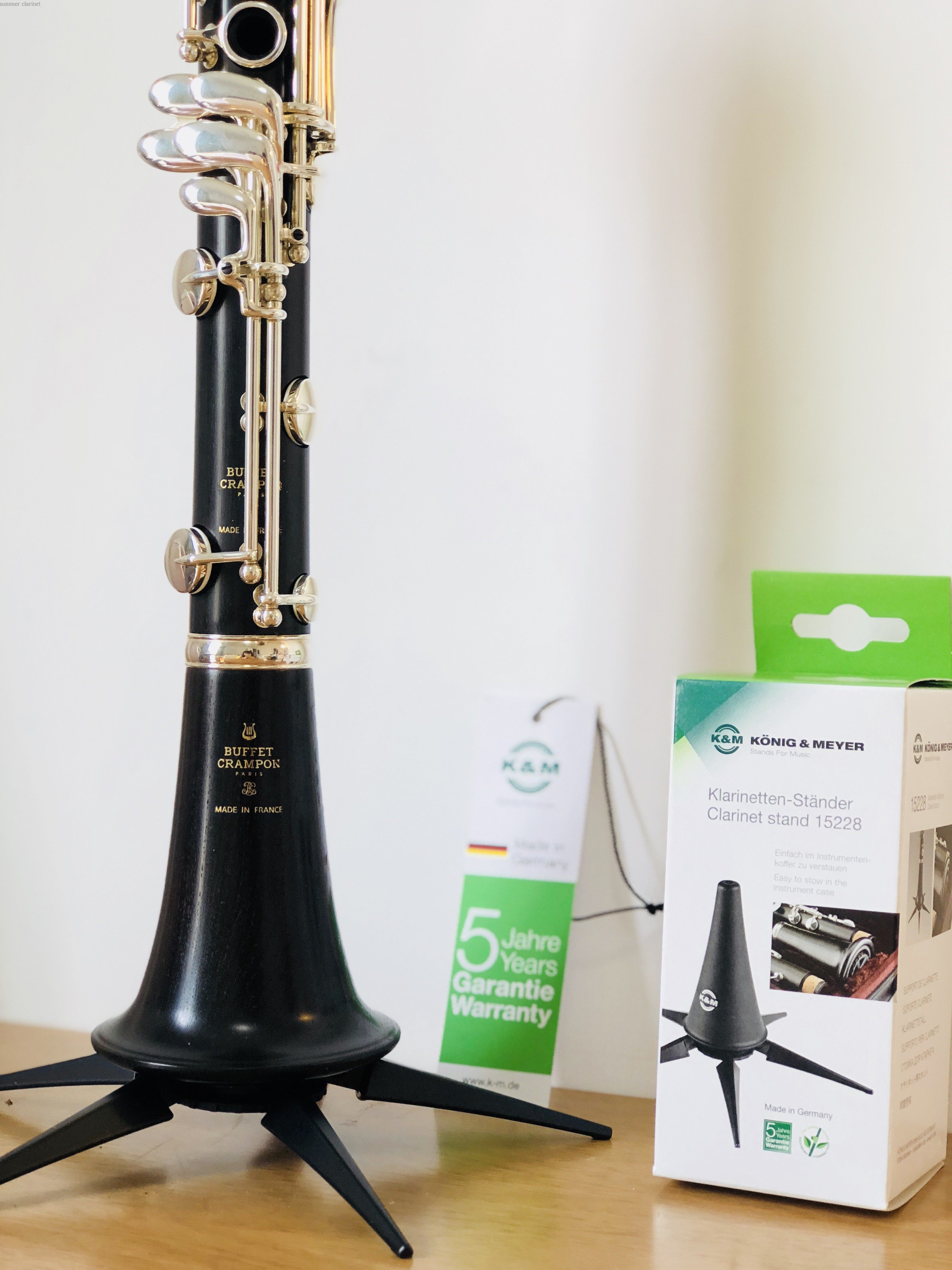 Clarinet Bracket KM Fall-proof must-have for beginners Can be put into the bell mouth to carry (imported from Germany)