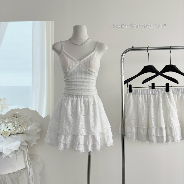 Lin Xiasha Heavy Craft~ Final Edition Embroidered 6-Layer Cake Skirt Short Skirt