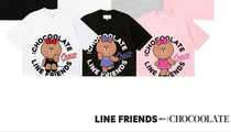 Hong Kong CHOCOOLATE X LINE FRIENDS Autumn Winter Womens Cartoon Loose inside a T-shirt 1959