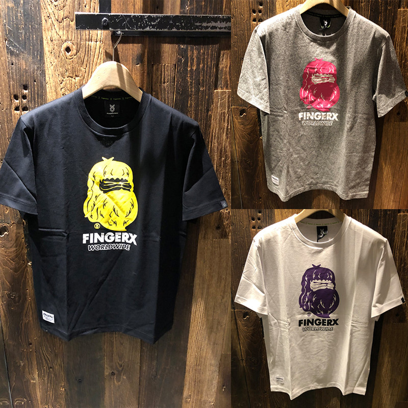 Hong Kong Fingercroxx FGXX23 Summer Male Bear Big Print Short Sleeve T-shirt 20652