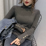 Трикотажный демисезонный свитер, коллекция 2021, в западном стиле, облегающий крой