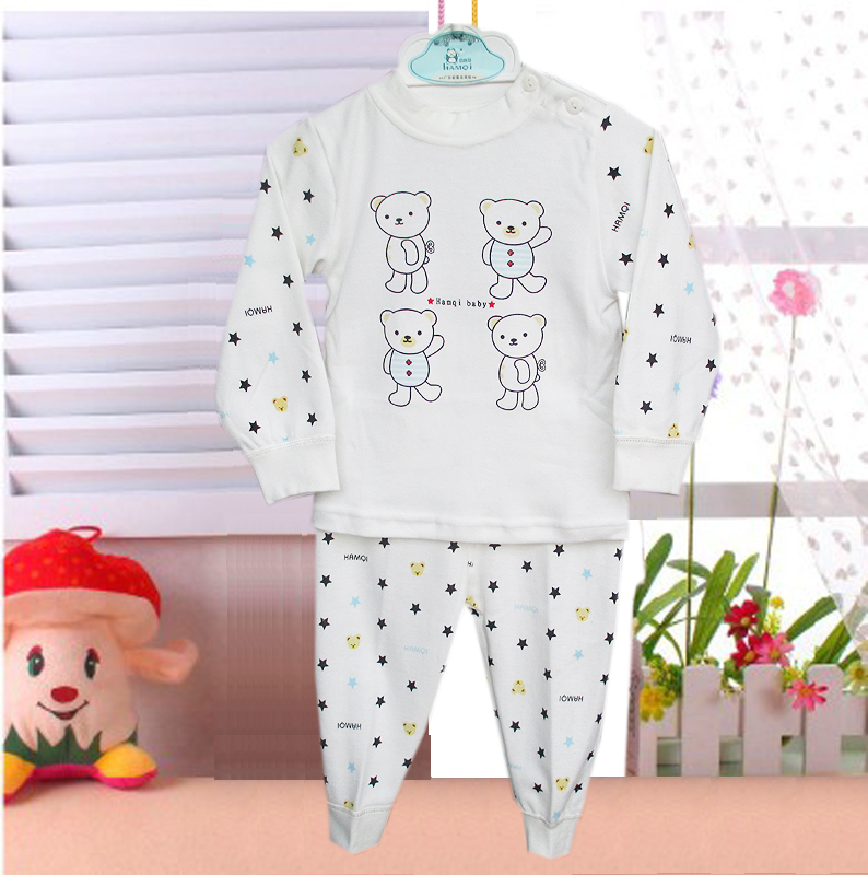 Ha Miqi bộ đồ lót mùa xuân và mùa thu cho bé trai Hamic bé gái và đồ lót cotton cotton áo len mùa thu quần lót bé gái