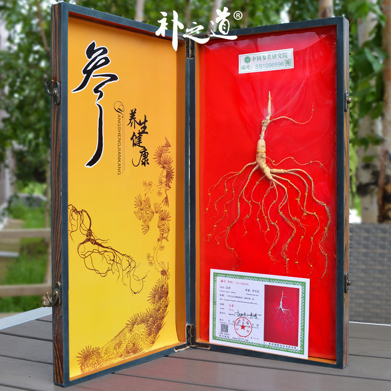 Northeast Ginseng Mt. Ginseng Courtesy Cartridge Certificate Changbai Mountain Special production wild forest Under the wild forest Soak Up the Mountain Bubble State of China