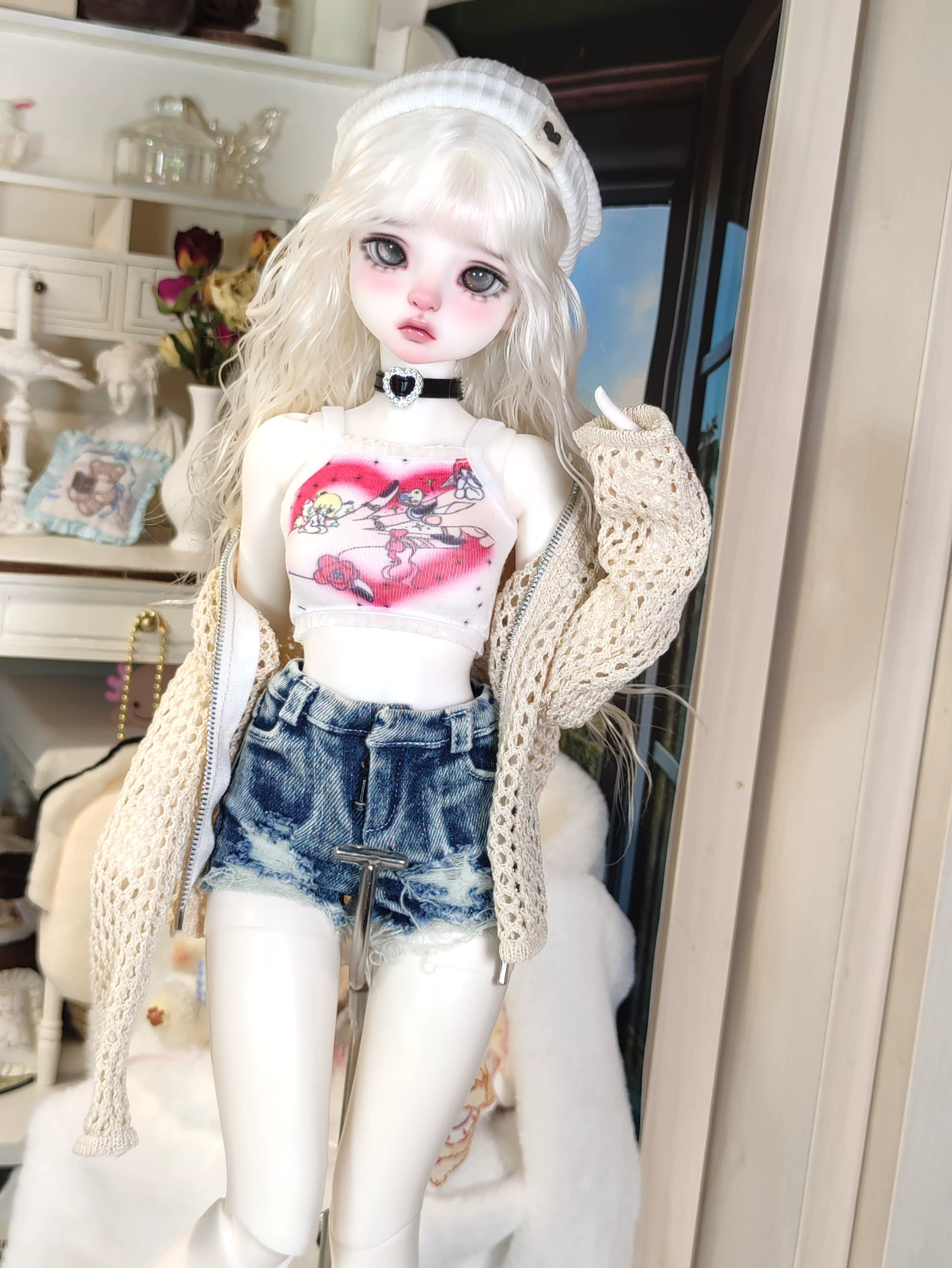 【Keyoute】BJD четырёхточечный 1/4 подтяжки рваные шорты универсальные повседневные товары на складах