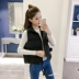 Thu đông 2018 phiên bản Hàn Quốc mới của áo vest mỏng mỏng nữ vest hoang dã xuống quần áo cotton giản dị