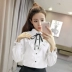 Áo sơ mi nữ mùa thu dài tay 2019 xuân mới phiên bản Hàn Quốc của quần lửng voan nhỏ tươi hoang dã áo sơ mi kaki Áo sơ mi