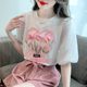 Tulip short-sleeved front-shoulder T-shirt women's 2023 new summer design sense niche Korean chic trendy unique top
