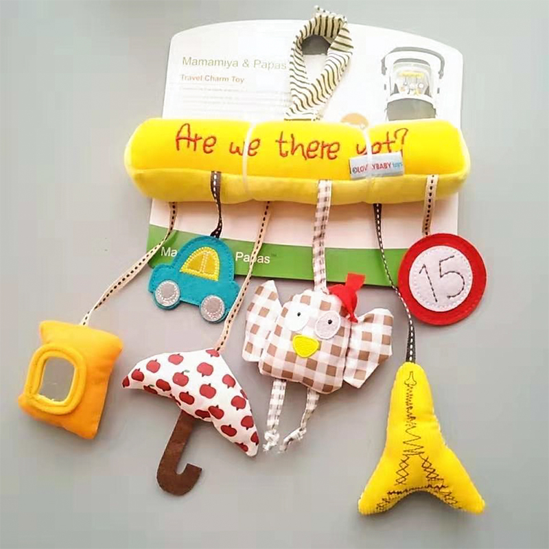 Newborn Baby Bell 0-1 year old car seat baby stroller trailer inside the car wind rattle soothing educational toy