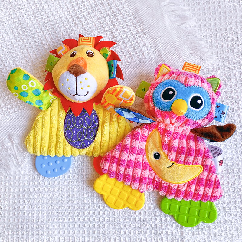 3-6-month newborn baby can be entrance nibble with cartoon appeasement towel 0-1-year-old baby coaxing to sleep toy doll Puppet