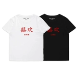 Парная одежда для влюбленных, хлопковая летняя одежда, белая футболка