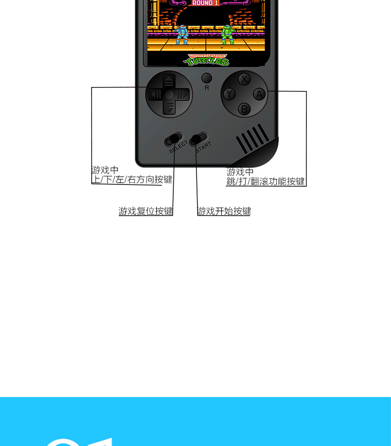Mini FC hoài cổ trẻ em 3 inch màu trò chơi màn hình máy arcade cầm tay PSP cầm tay 88FC rung cùng một đoạn máy chơi game cầm tay sony
