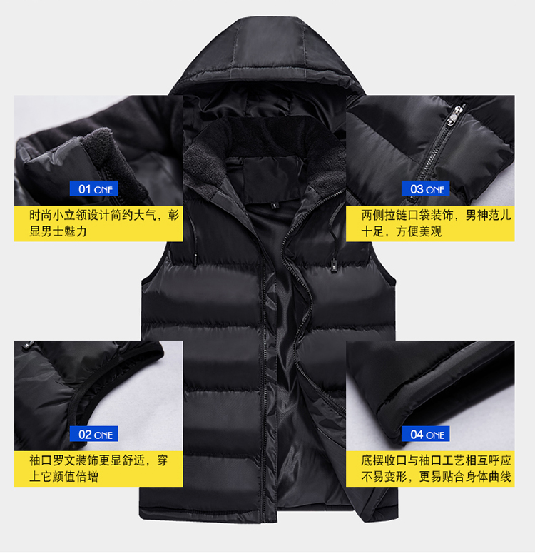 Vest nam phiên bản Hàn Quốc của mùa thu đông xu hướng đẹp trai dày xuống áo vest cotton trẻ trung size lớn cotton nam vest áo ba lỗ tập gym nam