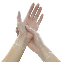 Working kitchen PVC gloves rubber rubber plastic transparent thick waterproof disposable gloves baking 100