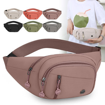 2026 new fashion chest bag, lightweight, simple and casual, multi-layered single shoulder crossbody bag, nylon cloth trendy sports waist bag