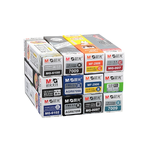 Ченгуанские канцелярские канцелярские товары нейтральные ручки женские ученики начальной школы Черно -синий и красный 0,35 0,38 0,5 1.0