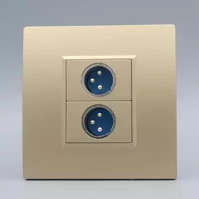 Champagne 86 two-digit Callon male socket Gold 2 non-welding microphone Canon combined panel