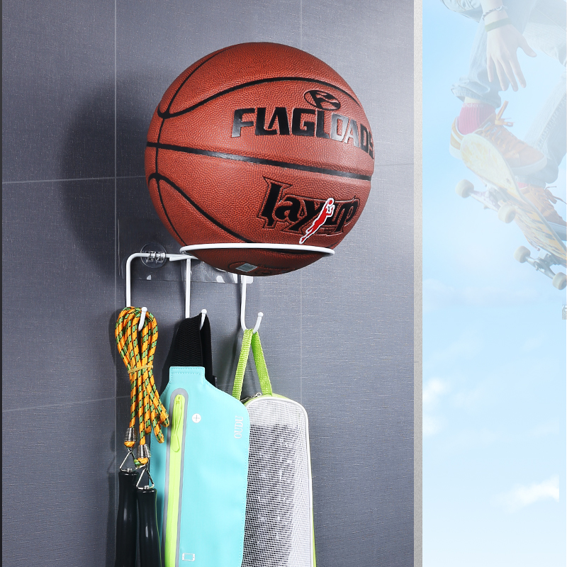 Home Guard Basketball Care Base Free to punch sports Supplies Contained Basket WALL-MOUNTED SOCCER BALL HOLDER