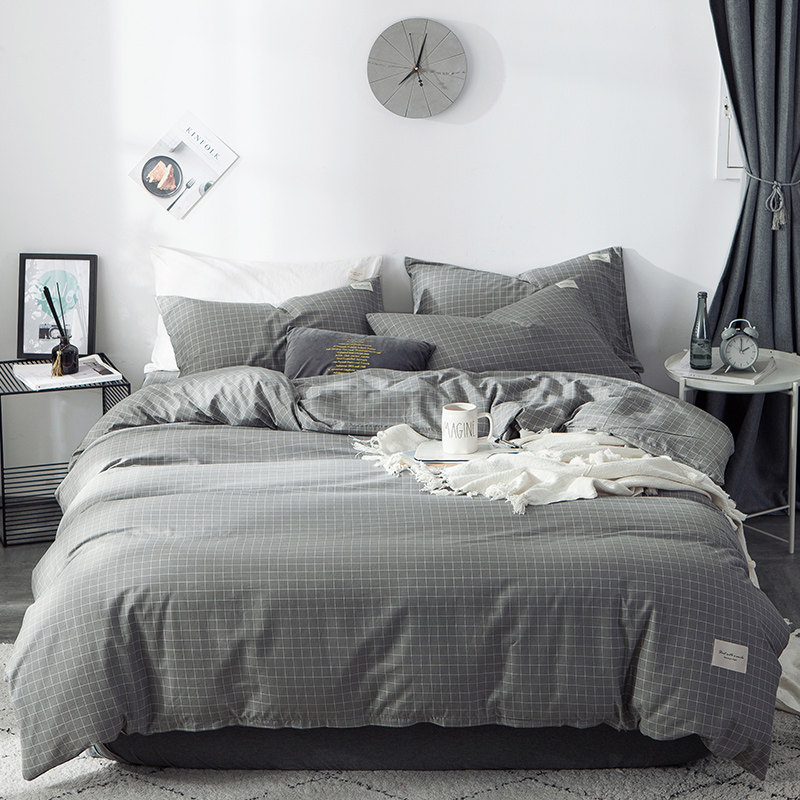 1 8x2 0m quilt cover 180x200 four pieces one-meter-eight-by-two-meter bed cover full cotton pure cotton bed supplies ins