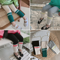 2022 female childrens clothing new mosaic thread Korean casual Childrens leggings female baby long pants