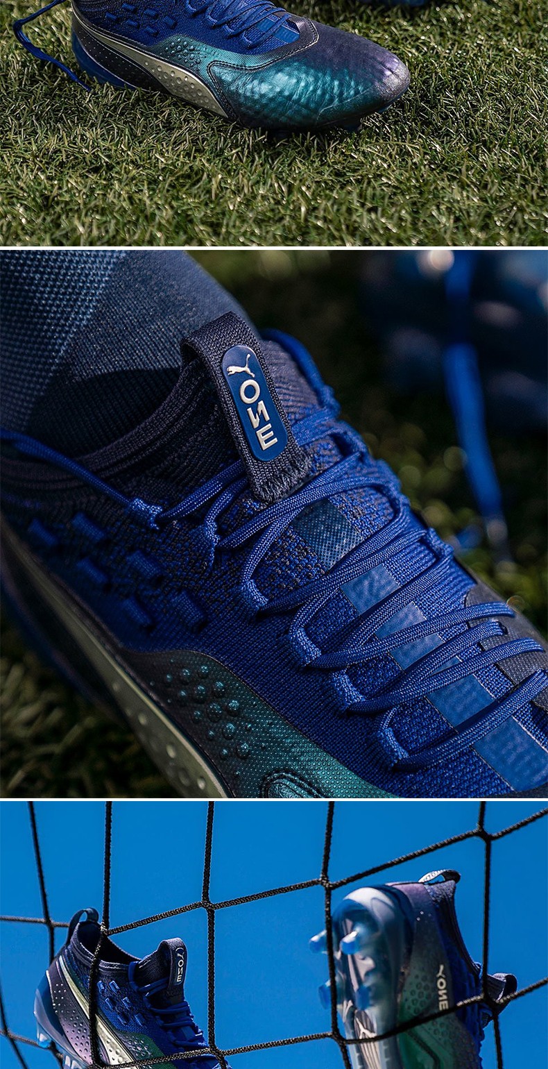 PUMA Hummer ONE 4 Syn AG móng tay ngắn móng tay cỏ nhân tạo trẻ em và thanh thiếu niên thi đấu giày bóng đá 104780 giày the thao nam hàng hiệu