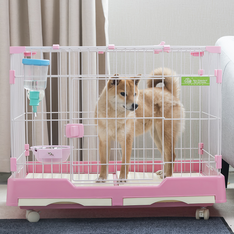 Chuangyi Dog Cage Small Dog with Toilet Universal Teddy Kennel Home Indoor Dutch Pig Rabbit Kitty Cage