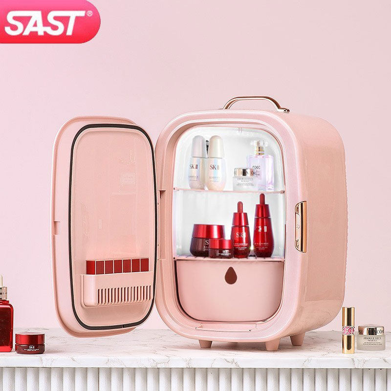 Mini Beauty Fridge Mini Led Micro Dormitory Breast Milk Beauty Mirror Product Refrigeration Car and Home Dual-Use