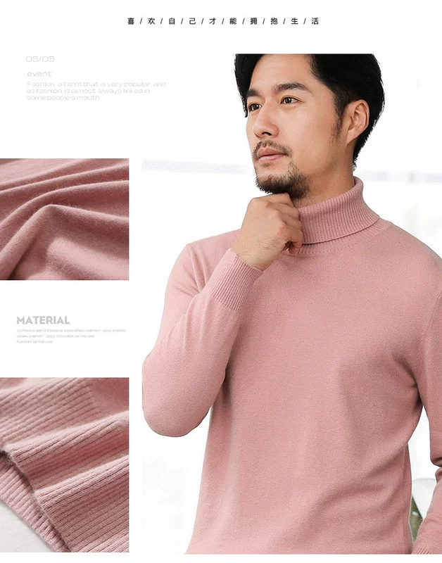 [Dành riêng cho người hâm mộ phát sóng trực tiếp] Siêu mềm! Áo len cashmere nam tinh khiết áo len cao ve áo Phòng lợi ích lớn - Áo len Cashmere