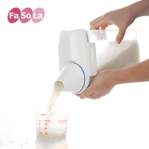 Japanese FaSoLa kitchen plastic insect-proof rice barrel grains sealed dried fruit snacks storage moisture-proof rice box