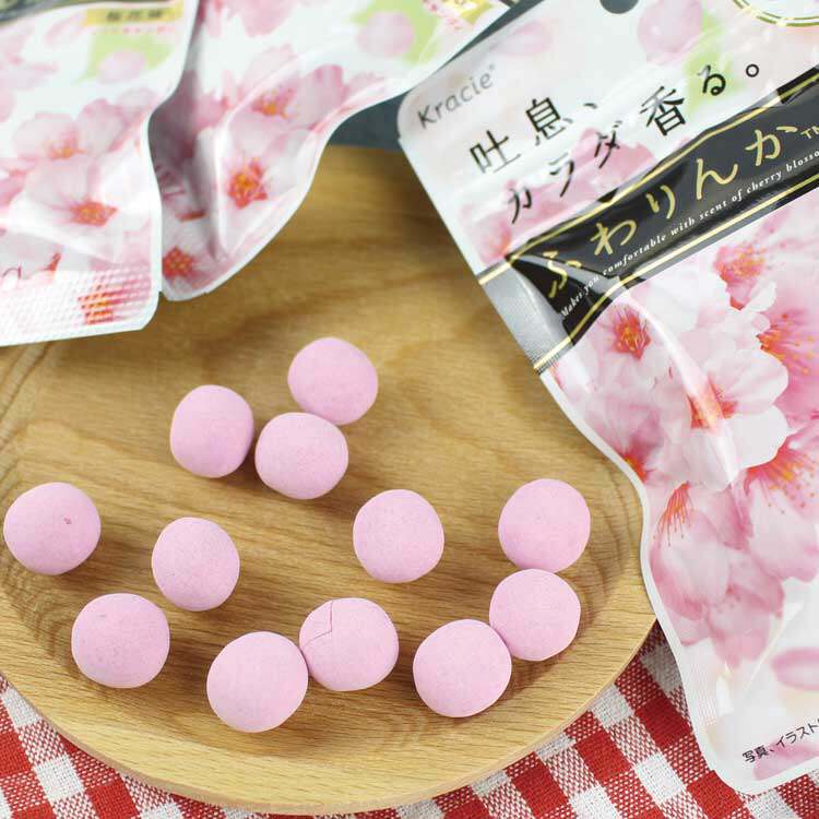 Japanese imported snacks Kanebo Kracie cherry blossom flavored rose scented body fudge chewing gum 32g girlfriend candy
