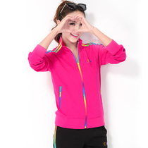City Demi new spring and autumn fashion Korean long sleeve running sportswear suit women loose slim casual set