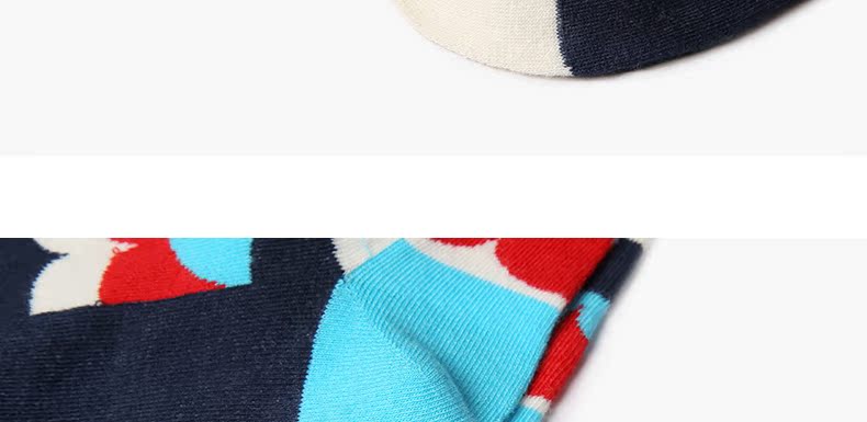 Đầy đủ 4 đôi thư Châu Âu và Hoa Kỳ Anh cầu vồng sóng đôi nam nữ đôi tất giản dị nhấn vớ ​​dài ống cotton vớ thủy triều tất cổ ngắn