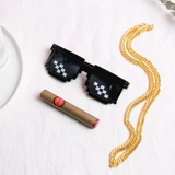 Комплект, ожерелье, мозаика, забавные солнцезащитные очки, 3 предмета