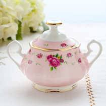 British afternoon tea European tea set household storage jar milk vat bone china coffee set sugar vat black tea cup and saucer set
