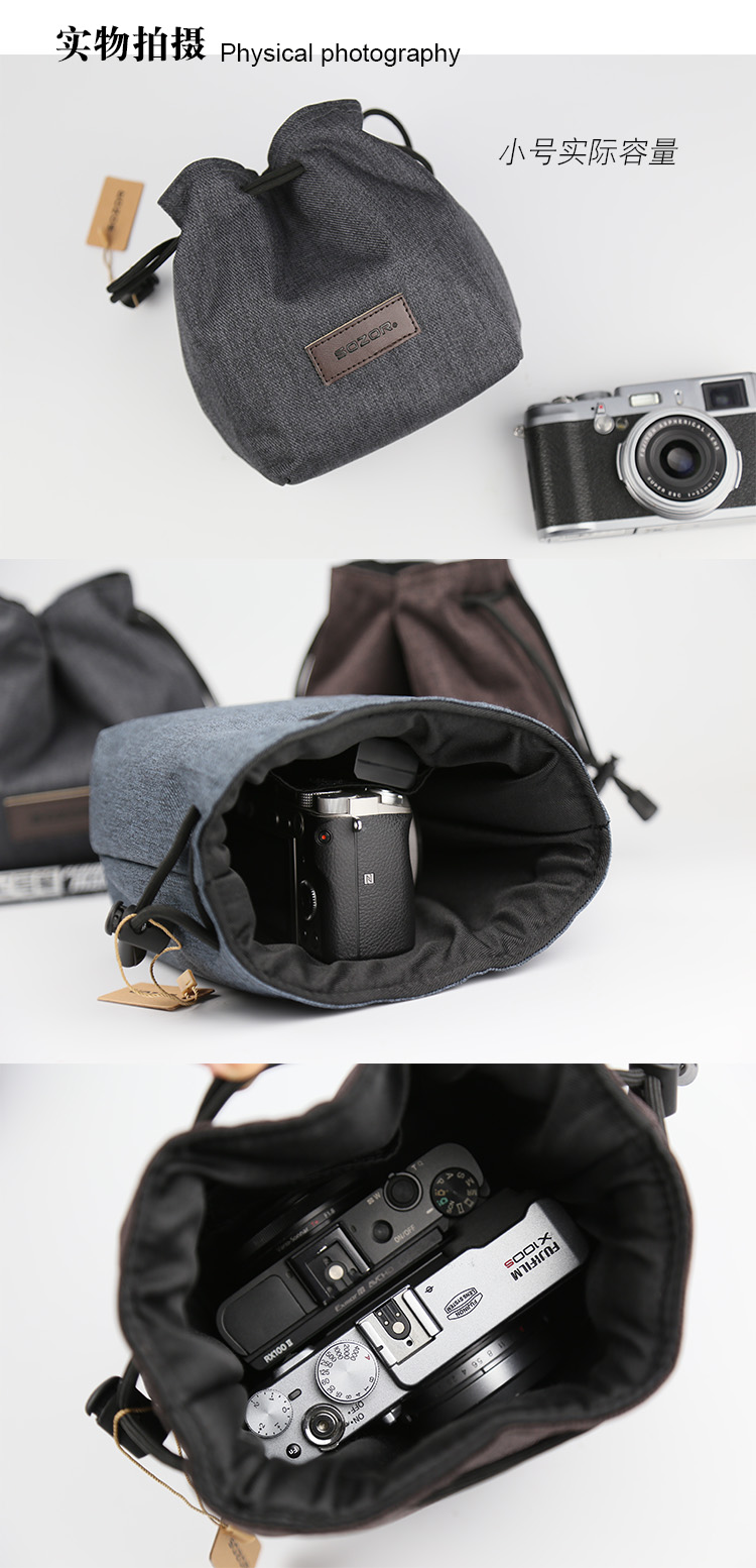Micro túi máy ảnh đơn Túi bảo vệ máy ảnh DSLR Túi đựng máy ảnh Nikon Z Canon R Sony Fuji túi lưu trữ chống nước cầm tay - Phụ kiện máy ảnh kỹ thuật số túi máy ảnh lowepro