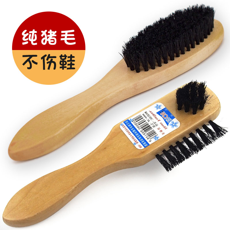 Pure bristle shoe polish scrub shoe brush multifunctional soft brush shoe polish brush household shoe brush shoe polish brush shoes