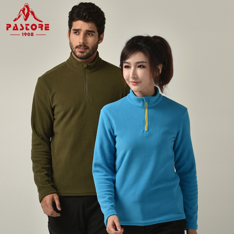 Autumn outdoor pullover fleece men and women warm collar top thin sports mountaineering soft shell fleece sweater