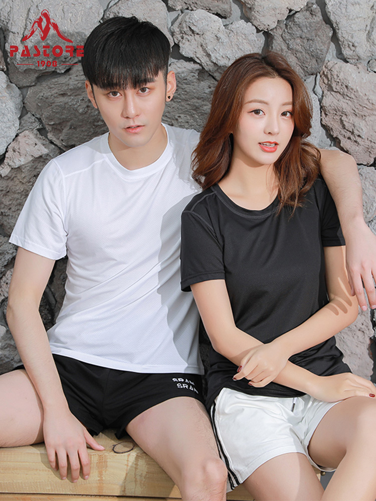 Outdoor quick-drying sports men's T-shirt perspiration short-sleeved fitness loose breathable sweat-absorbing clothes Women's summer quick-drying clothes